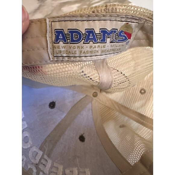 Adams Freedom & Pancakes Trucker Hat OSFM Black & Beige Mesh Back Cap - Picture 5 of 6